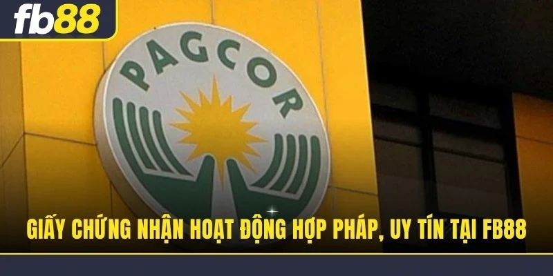 Giấy chứng nhận hoạt động hợp pháp, uy tín tại FB88